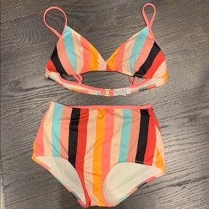 Solid & Striped High Waisted Bikini Bottom